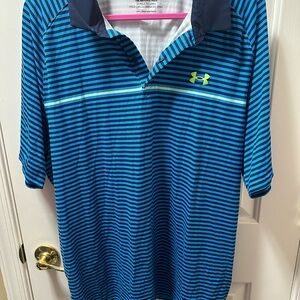 Under Armour Navy and White Iso-Chill Polo